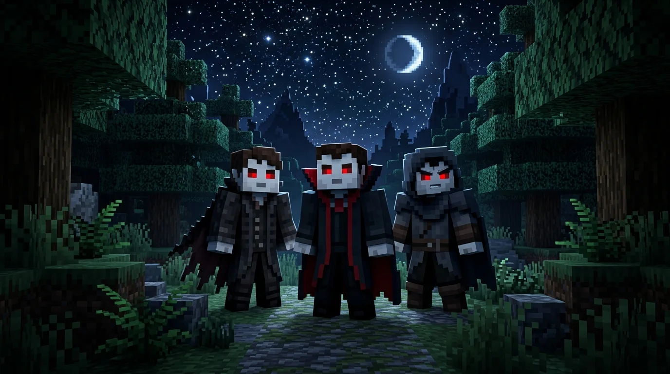 Minecraft Grandpas Nightmare Map central character — custom character models and mob textures