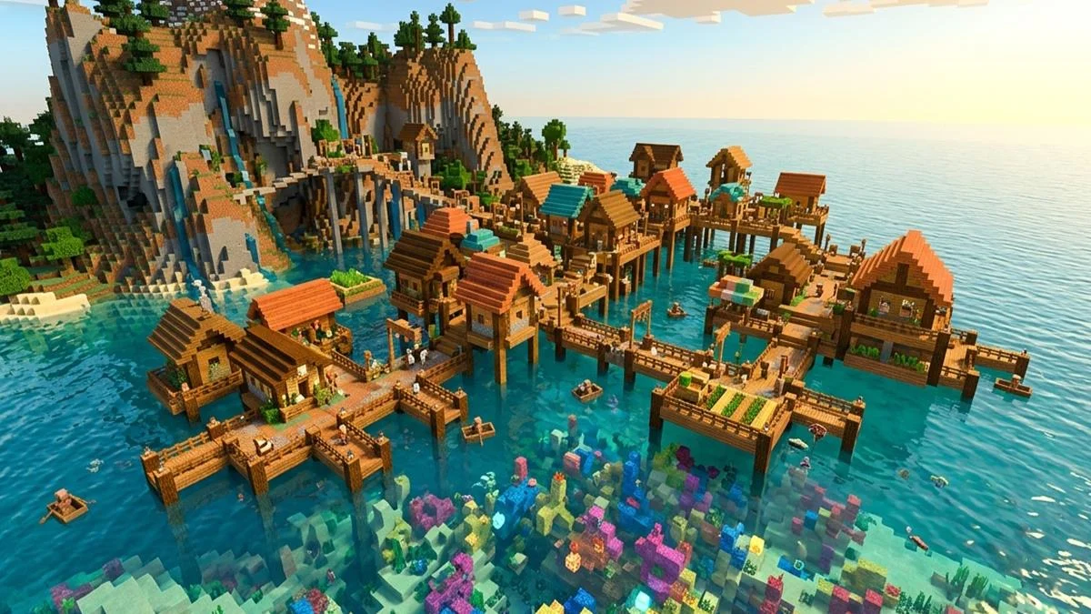 Shoreside vale speedrun seed — coastal ruined portal at spawn with ocean ruin loot