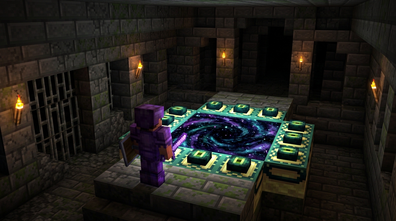 Minecraft End Portal and Stronghold Teleport Location